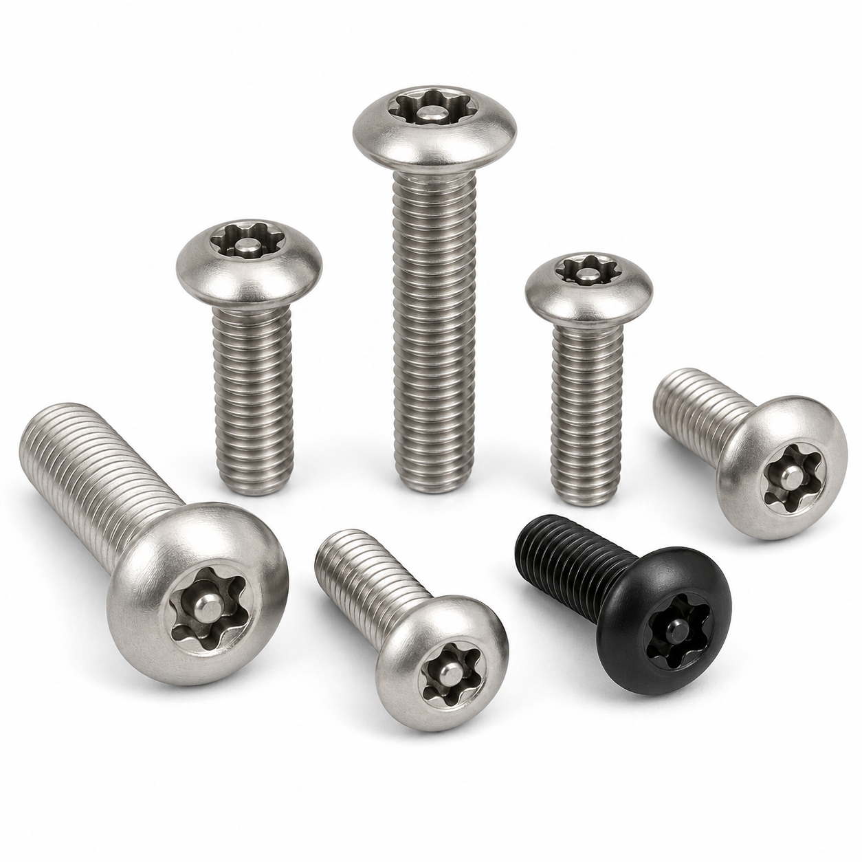 Stainless steel button head Pin Torx tamper resistant security screws
