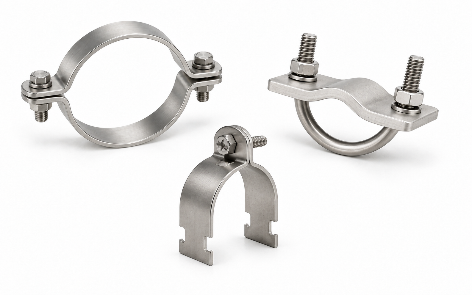 Stainless steel pipe clamps