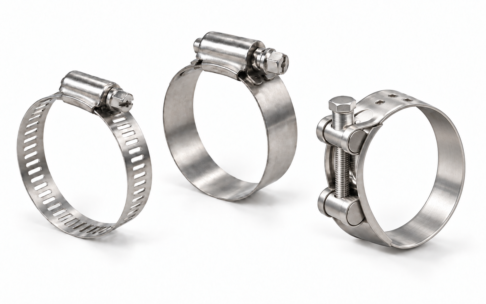 Stainless steel hose clamps