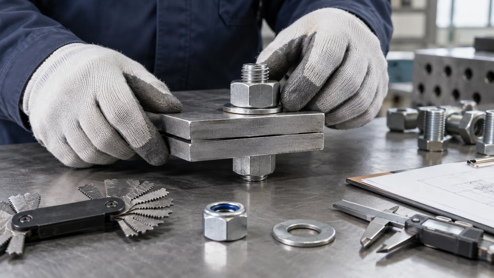 Complete bolt nut washer and joint compatibility inspection