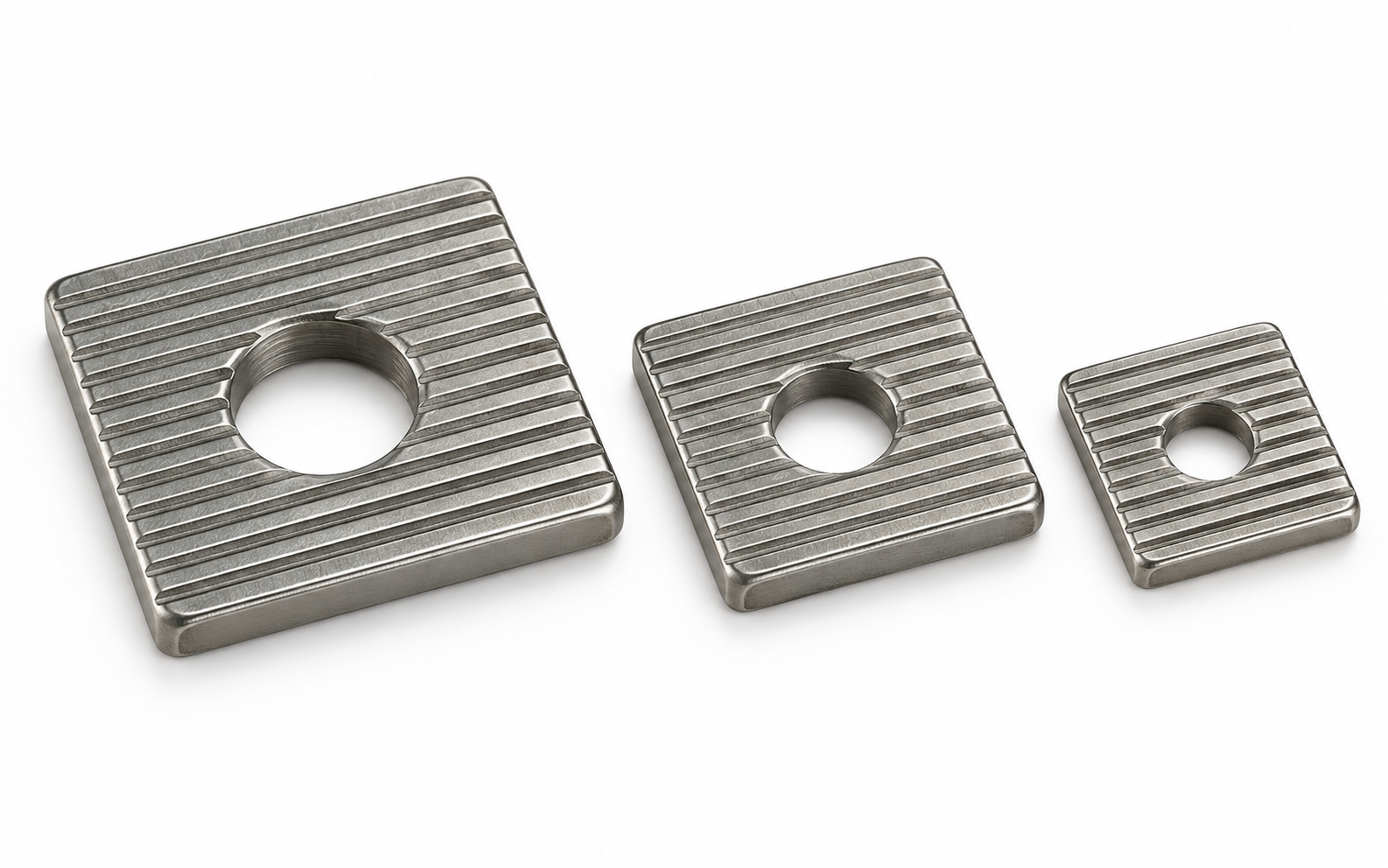 Stainless steel serrated square washers and anti-slip plates