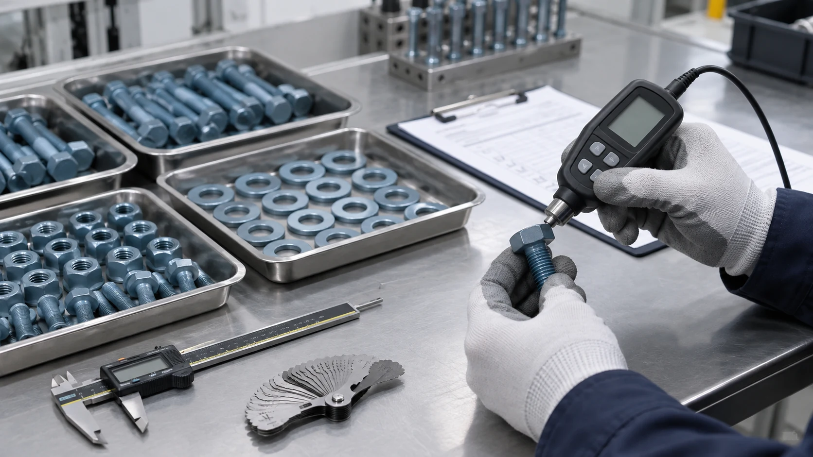Fastener coating inspection and quality verification