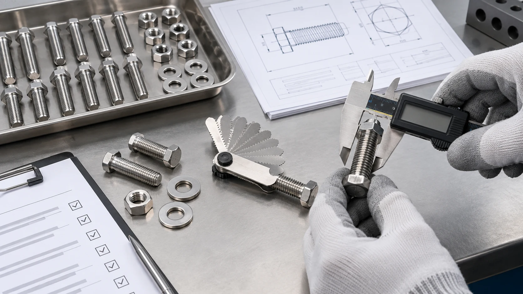 Industrial fastener inspection and specification verification