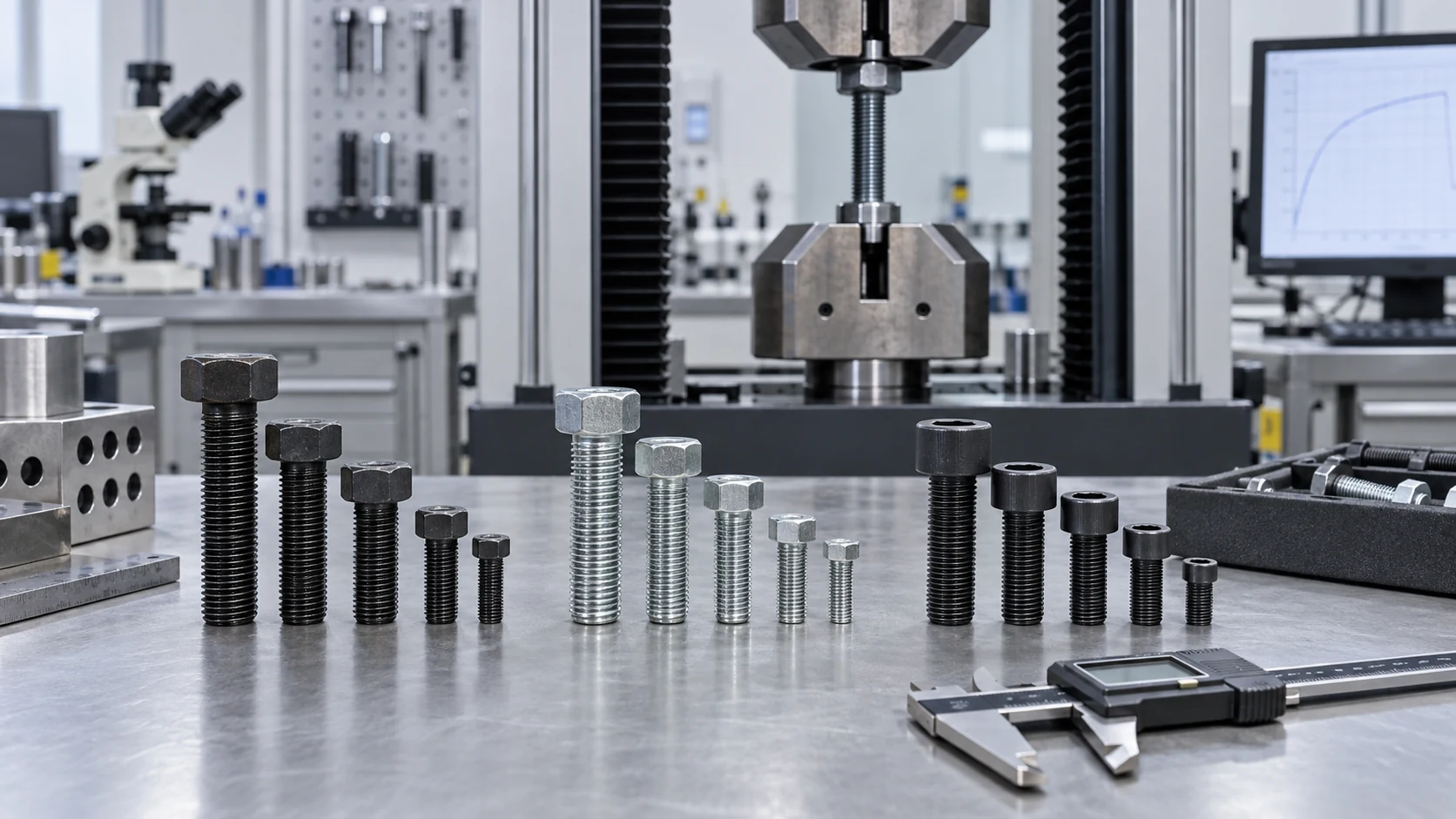 Industrial fastener strength grade comparison and testing