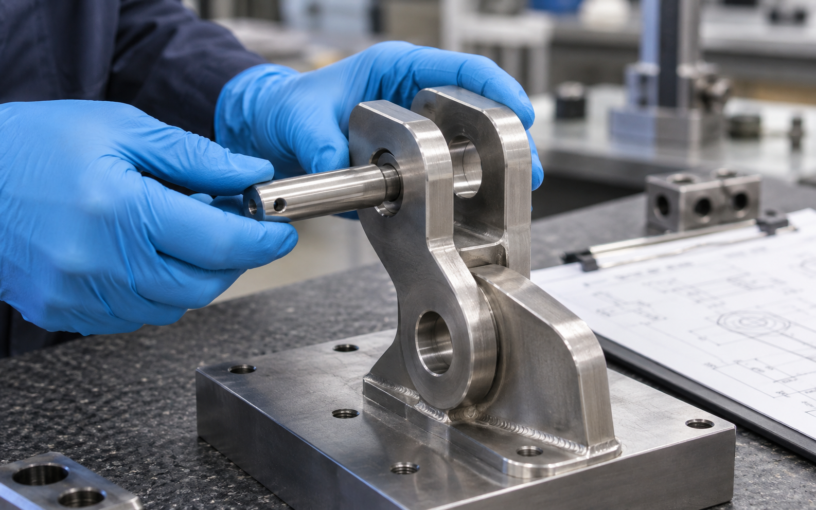 Functional fit and assembly inspection of a custom machined component