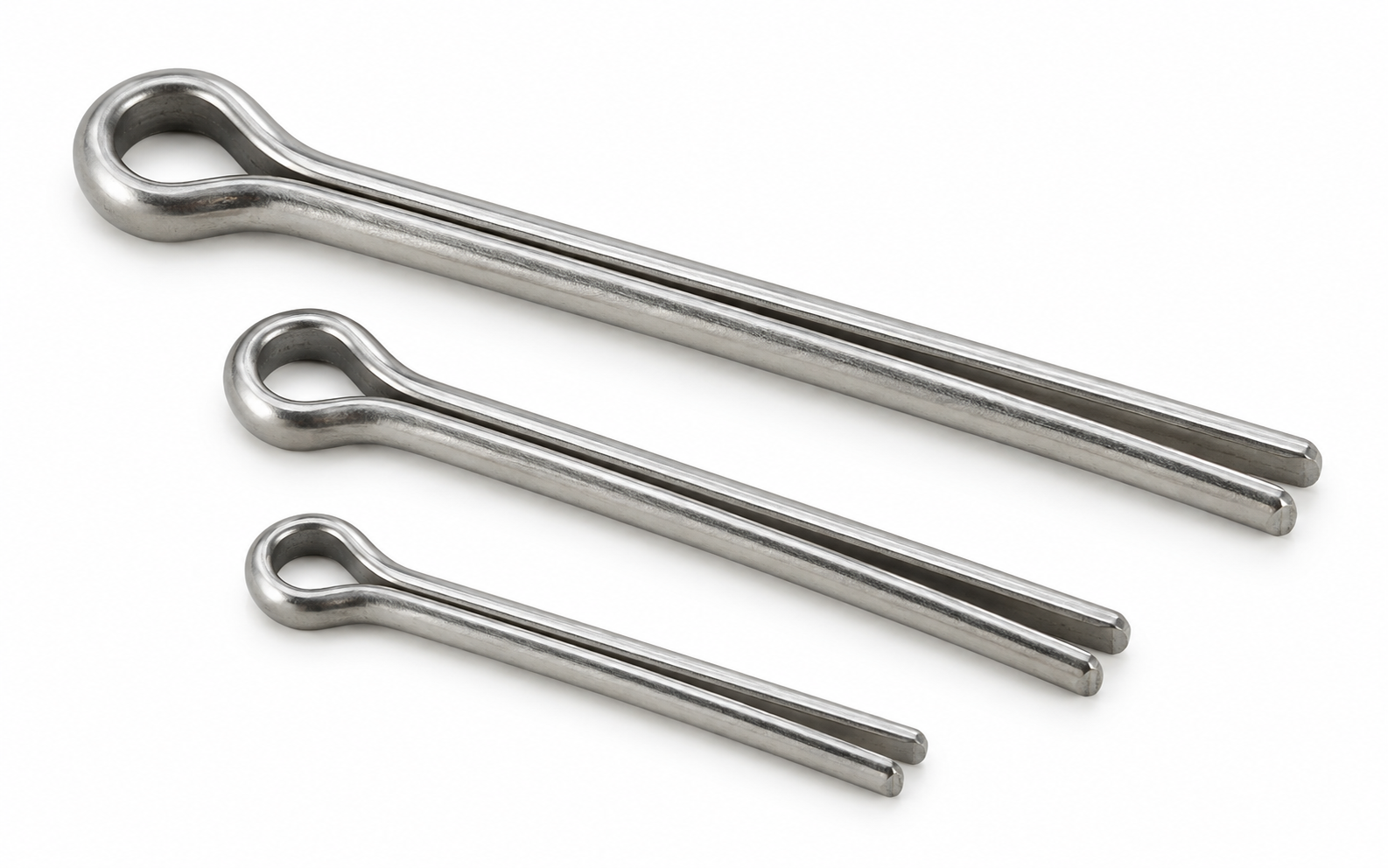 Stainless steel split cotter pins with looped heads