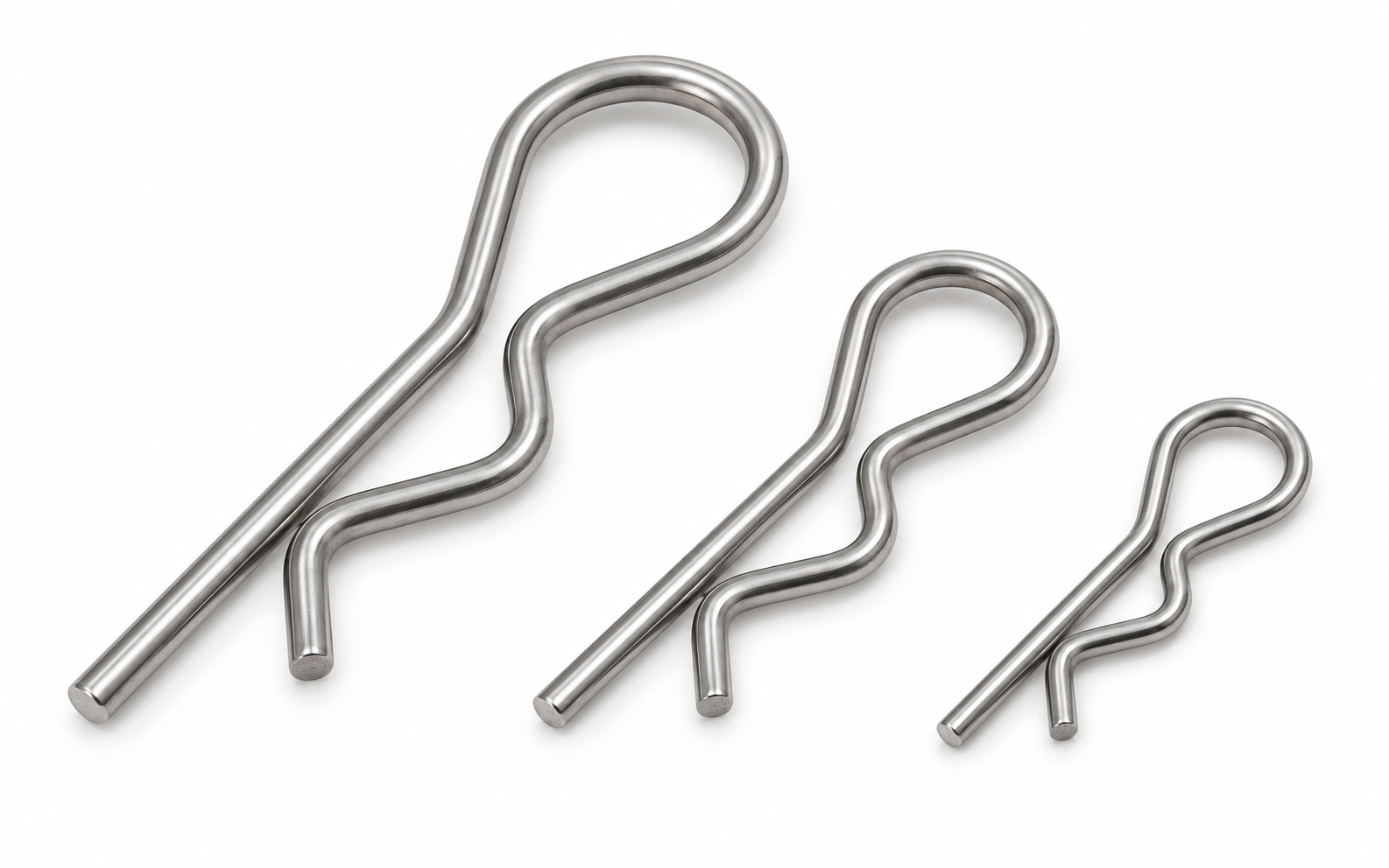 Stainless steel R clips and hair pin cotters