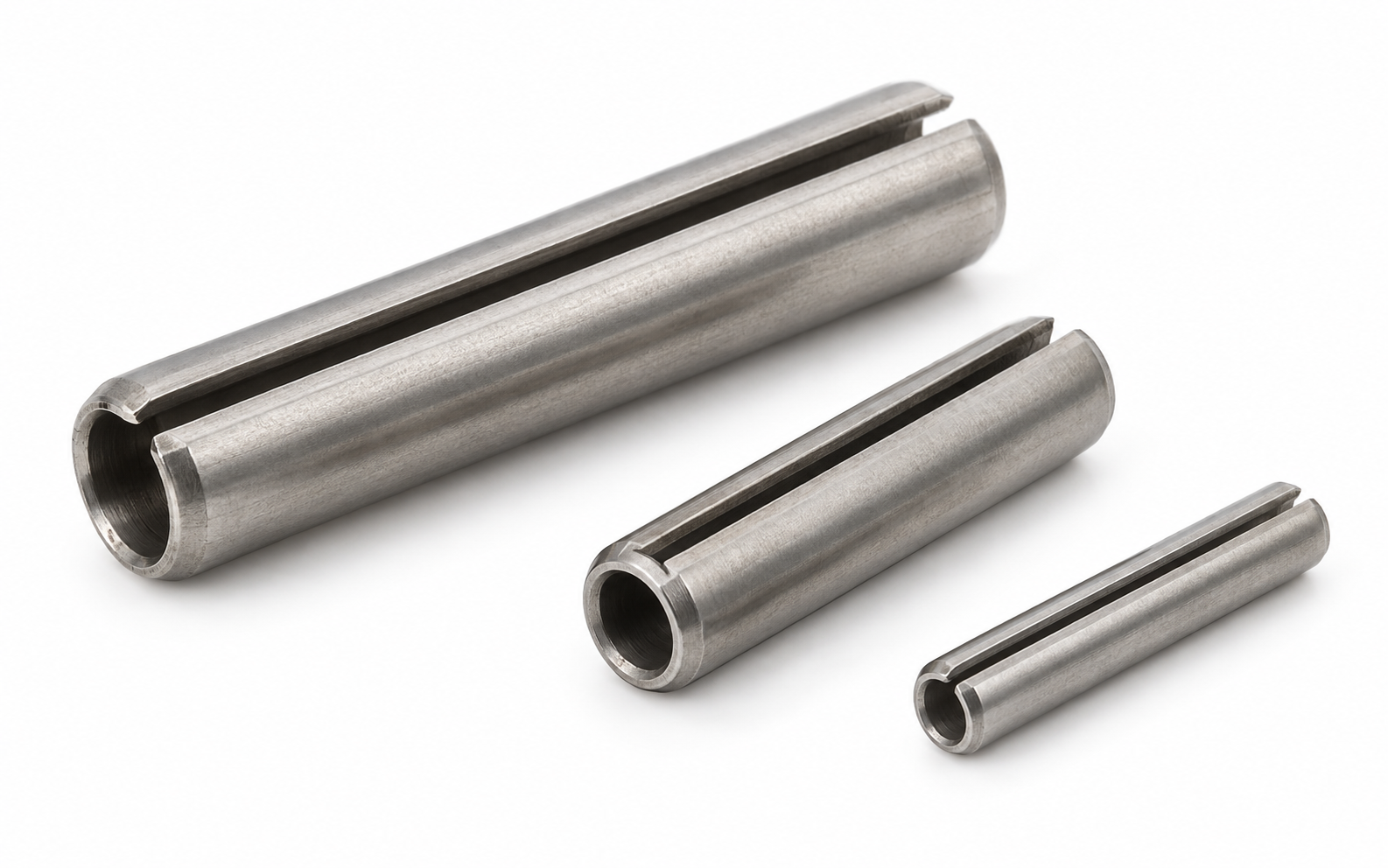 Stainless steel slotted spring pins and roll pins
