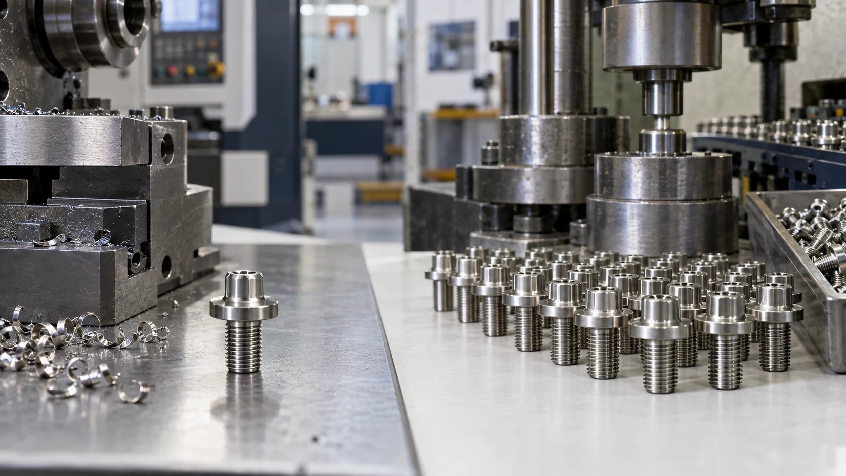 Prototype machining and repeat production manufacturing for custom fasteners