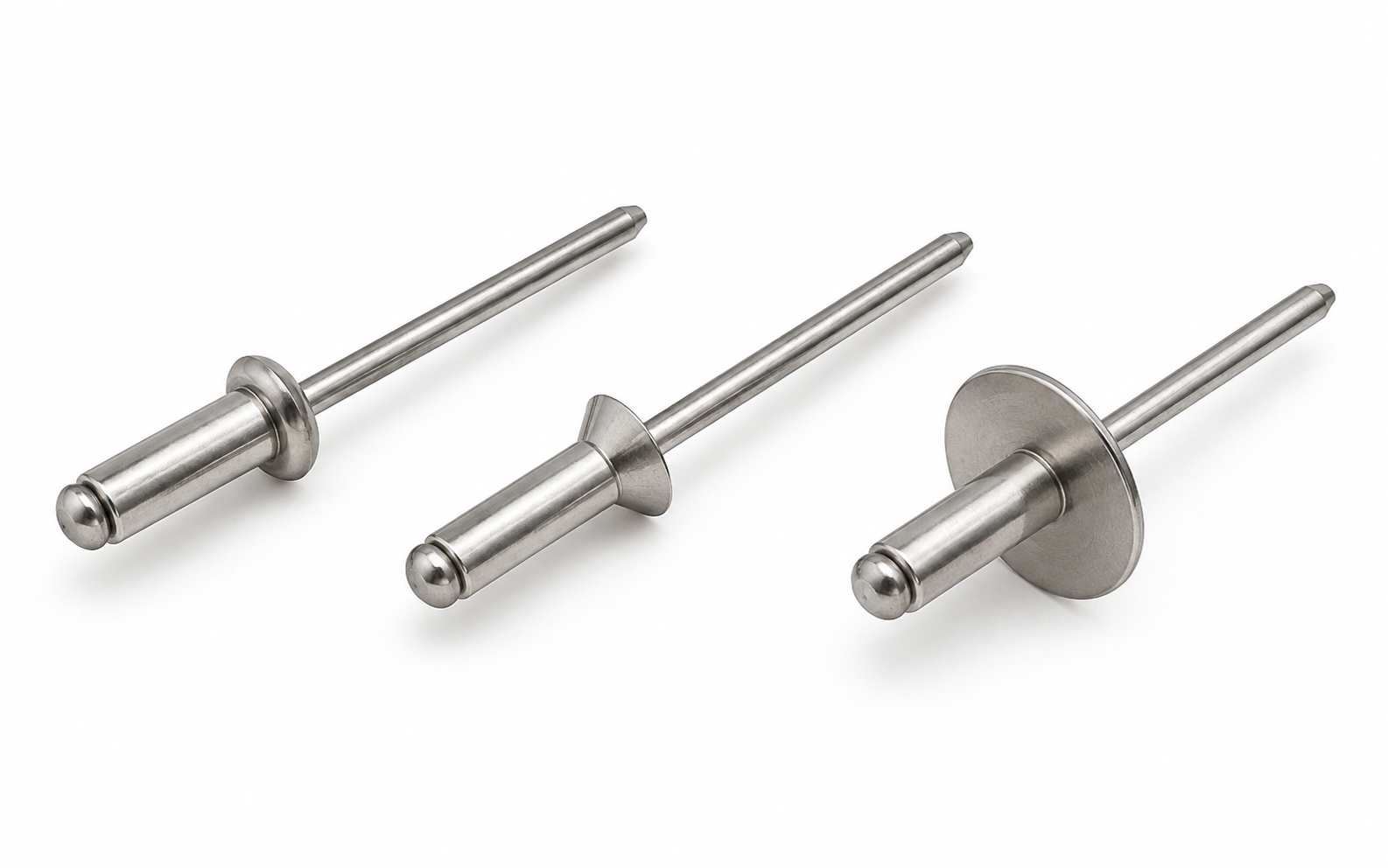 Stainless steel blind rivets and pop rivets