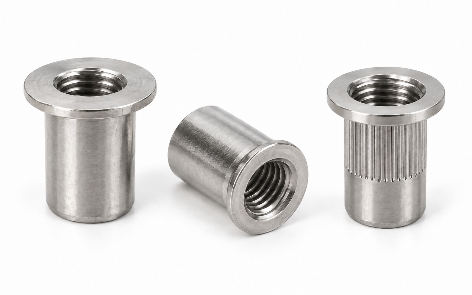 Stainless steel rivet nuts and blind rivet nuts
