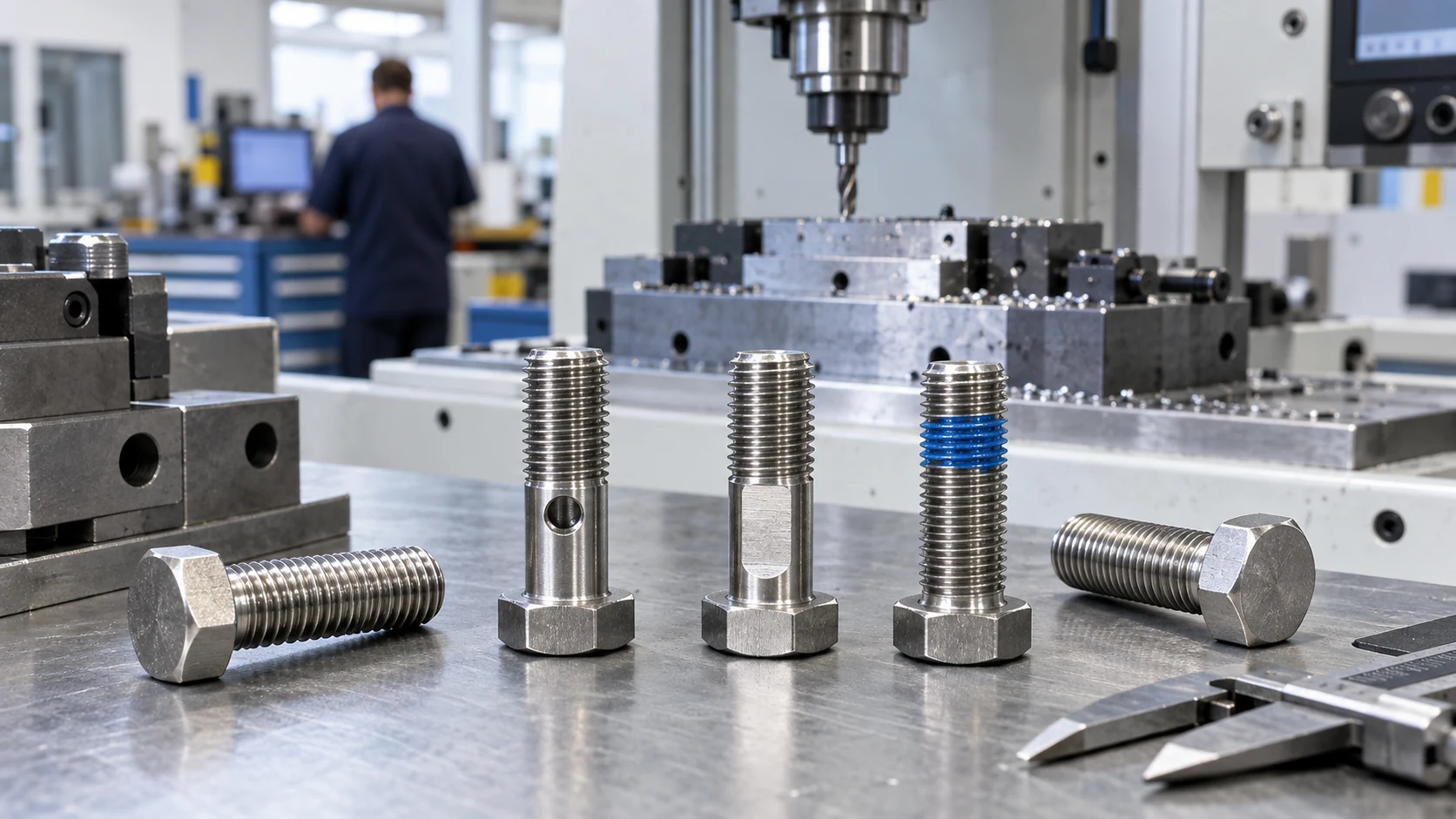 Secondary machining and modification of standard industrial fasteners