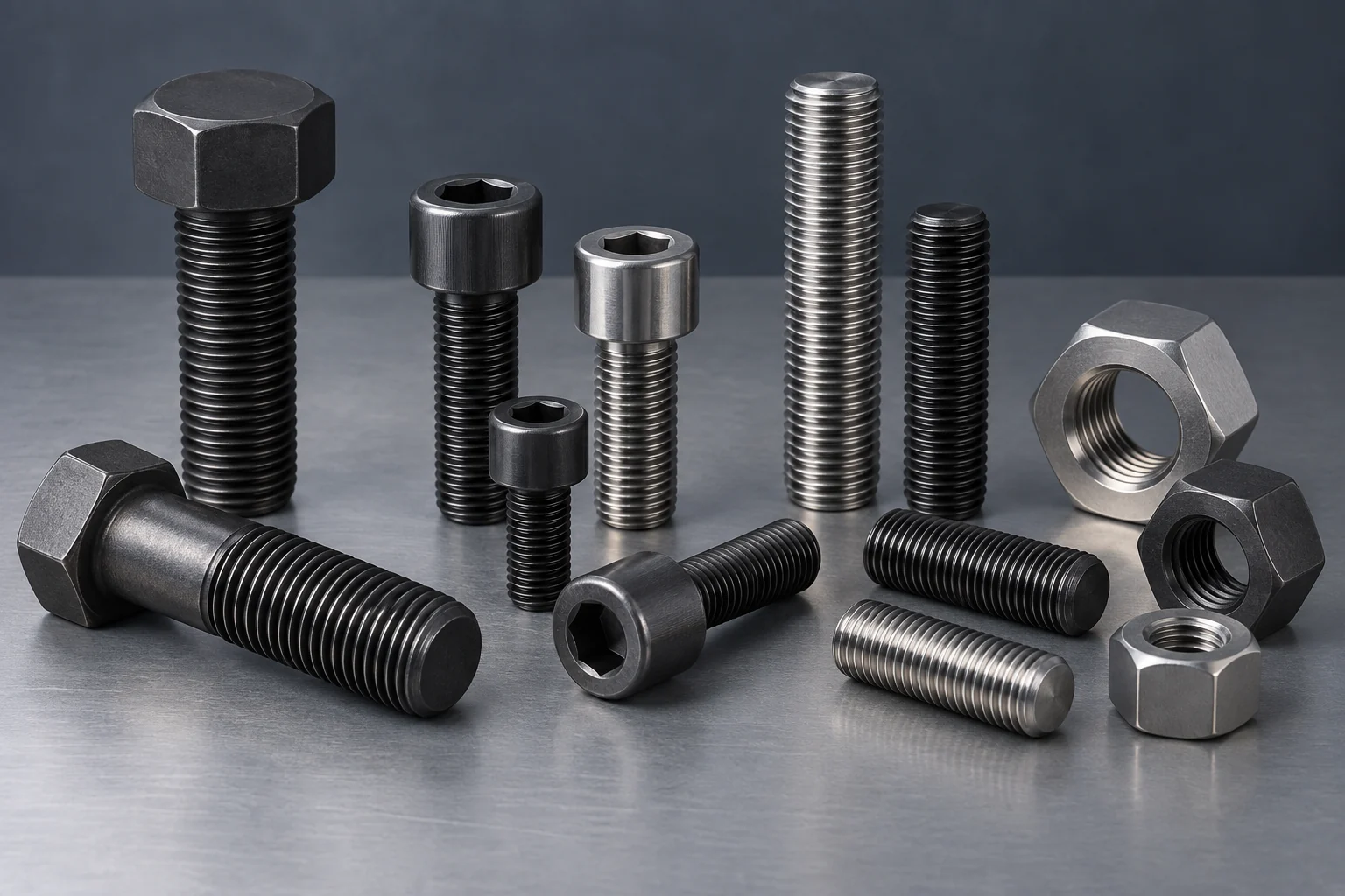 Higher-strength alloy steel bolts socket screws and threaded studs